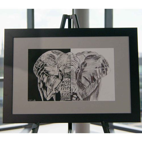 Black and White Elephant by Mary Cole
